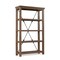Saltoro Sherpi Embur 76 Inch 4 Tier Bookcase Display Unit, 4 Shelves, Brown Wood, Crossed-